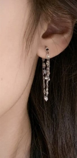 Silver Chain Dangler Earrings