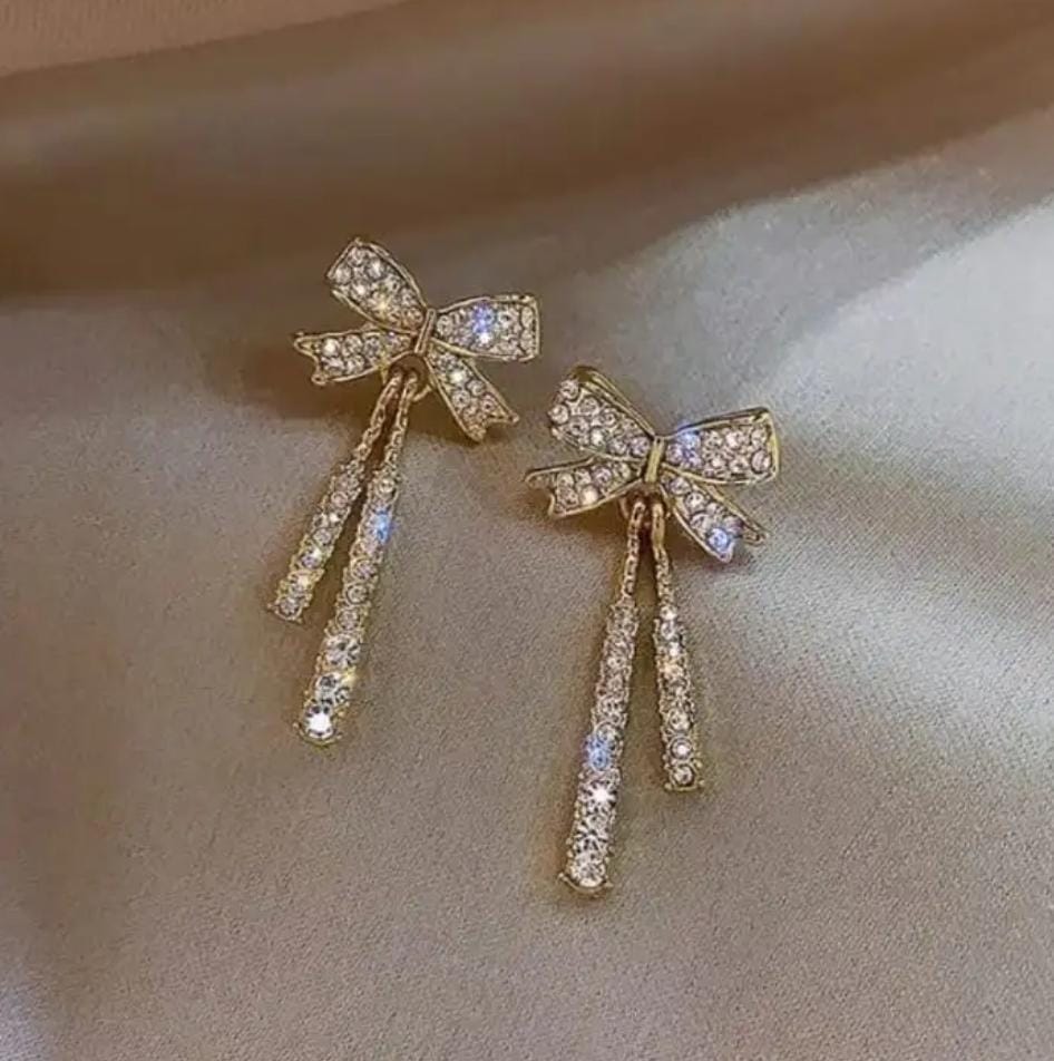 Glittery Bow Earrings