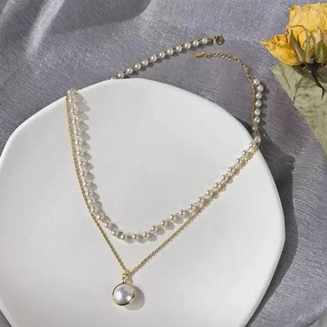 Double layered Pearl Necklace