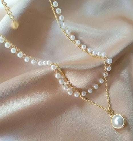 Double layered Pearl Necklace