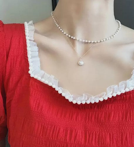 Double layered Pearl Necklace