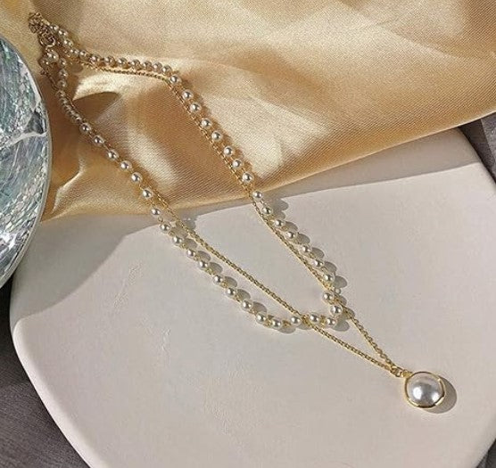 Double layered Pearl Necklace