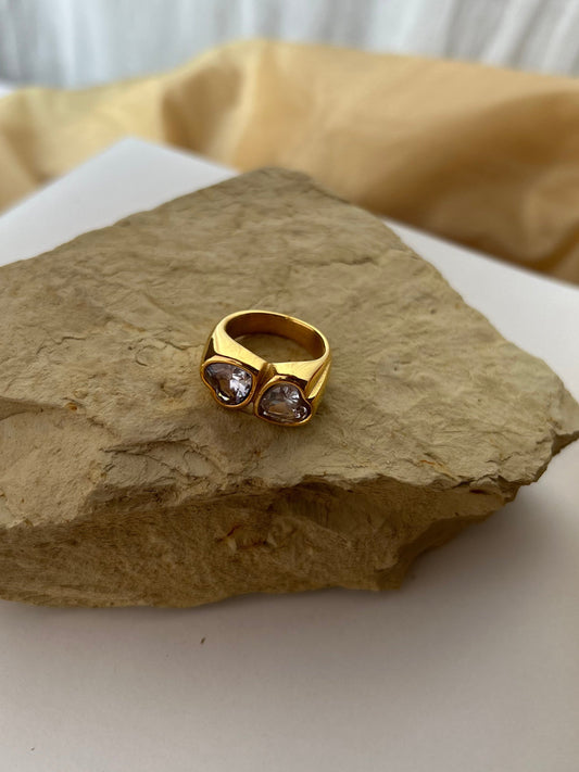 Duo Heart Ring