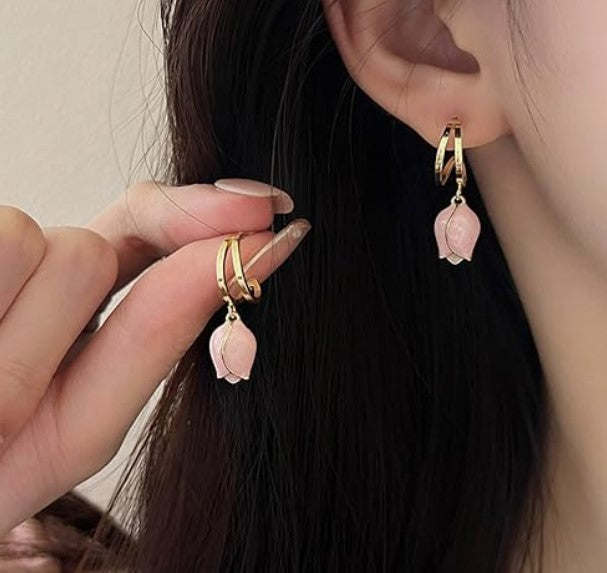 Hanging Tulip Earrings