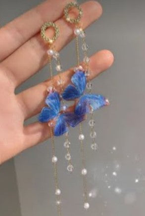 Blue Butterfly Danglers