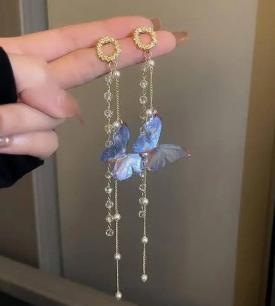 Blue Butterfly Danglers