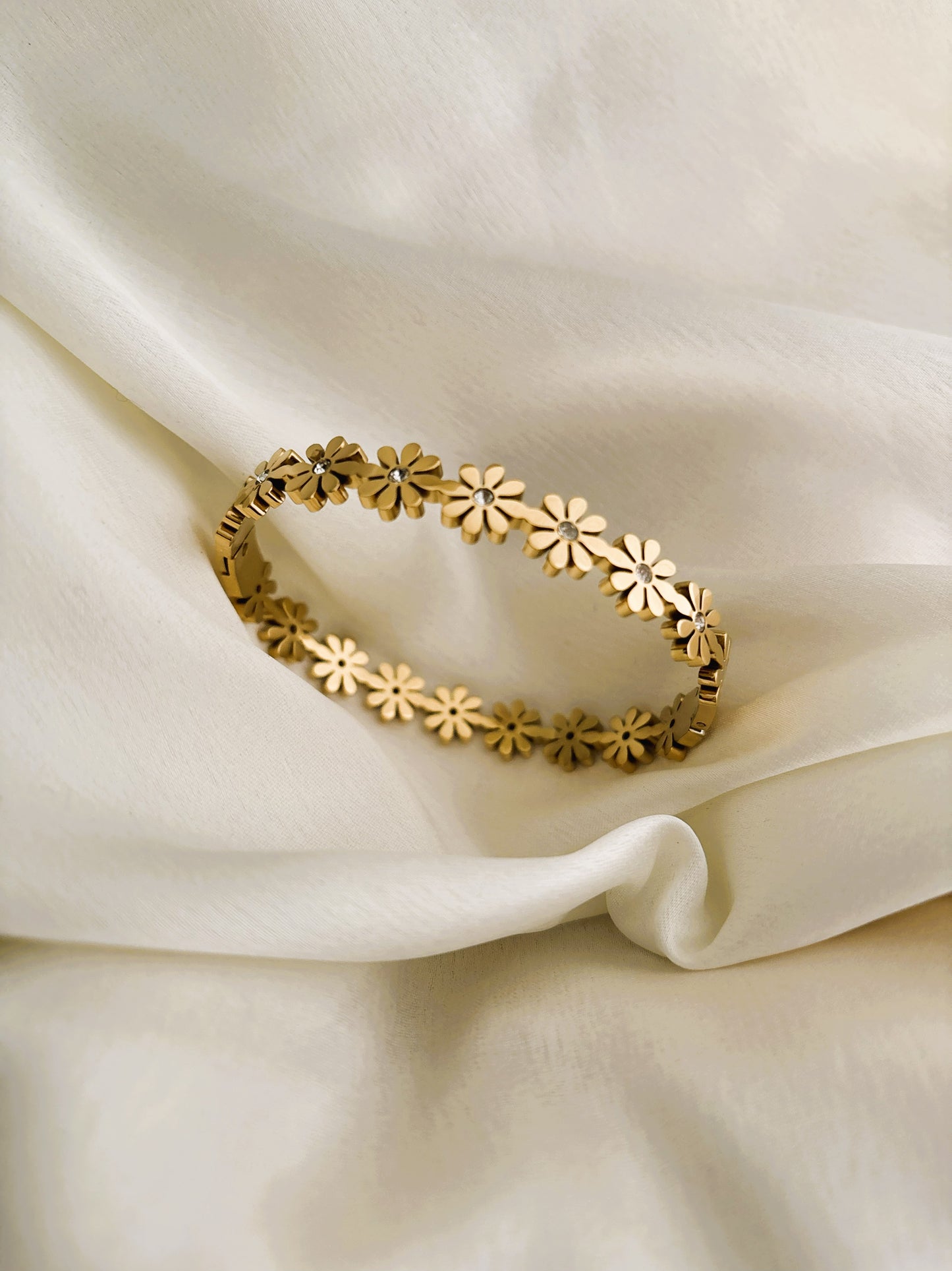 Floral Bangle Bracelet