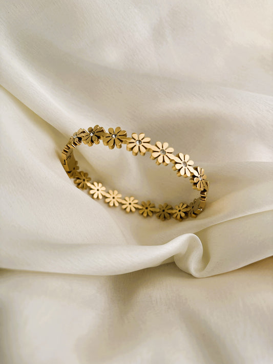 Floral Bangle Bracelet