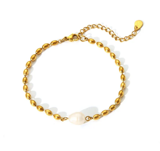 Golden Glow Pearl Bracelet