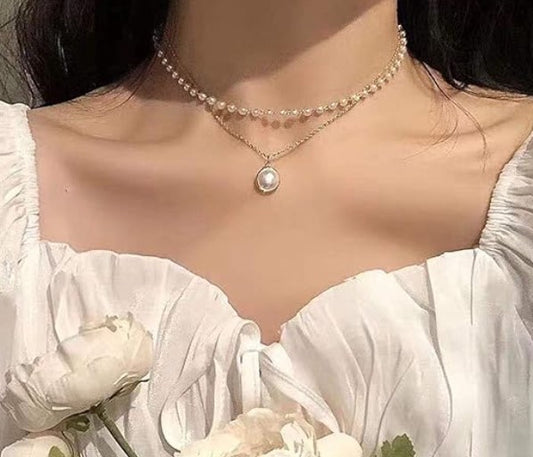 Double layered Pearl Necklace