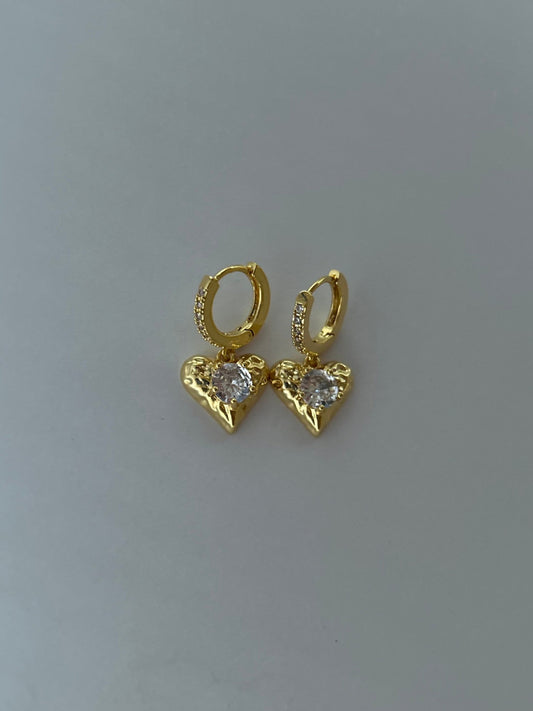 Shimmer Heart Earrings