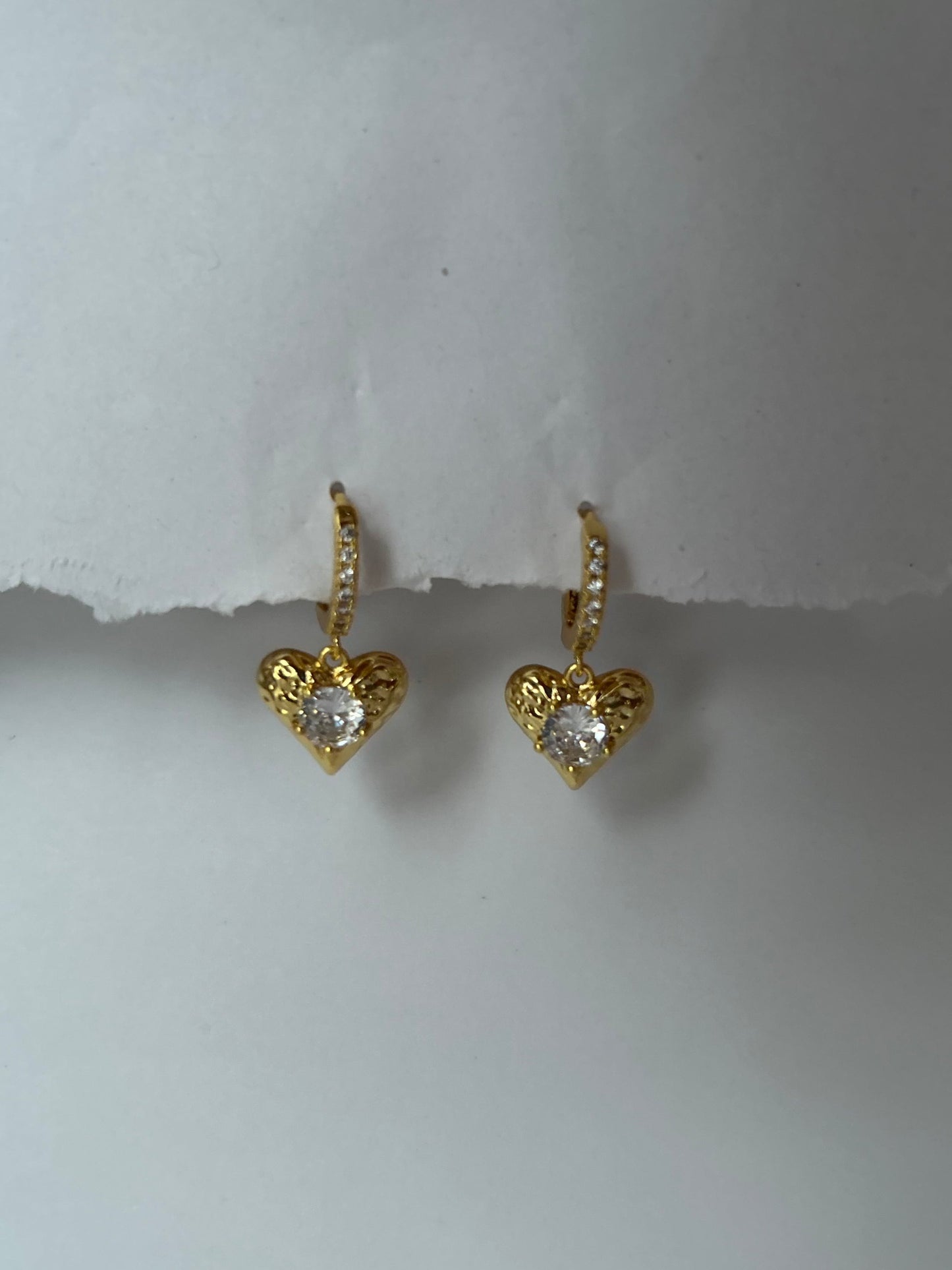 Shimmer Heart Earrings